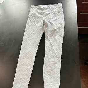 lululemon athletica Light blue High-Waist diamond pattern Textured Leggings Sz 8
